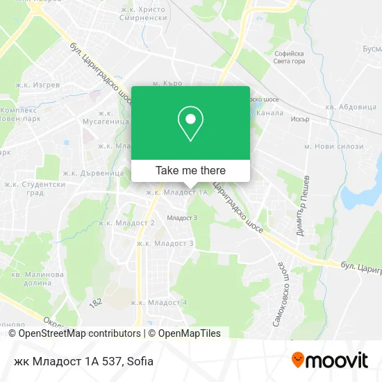 Карта жк Младост 1А 537
