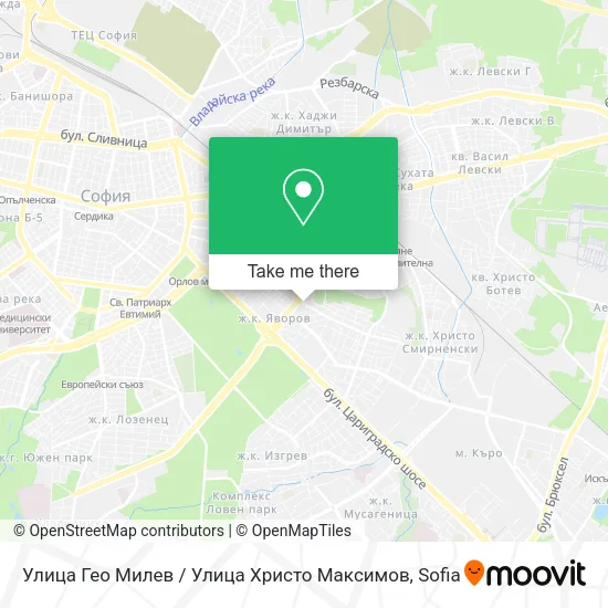 Улица Гео Милев / Улица Христо Максимов map