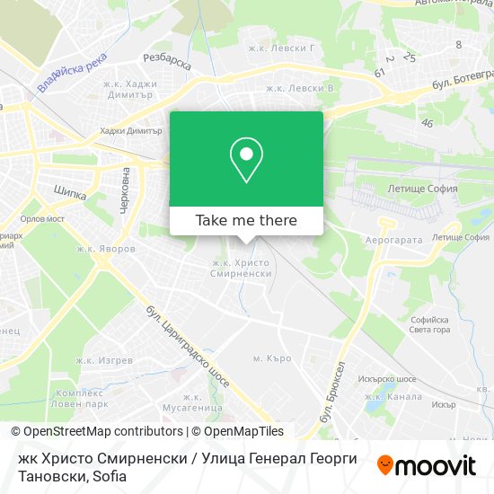 Карта жк Христо Смирненски / Улица Генерал Георги Тановски