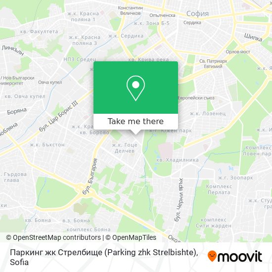Паркинг жк Стрелбище (Parking zhk Strelbishte) map