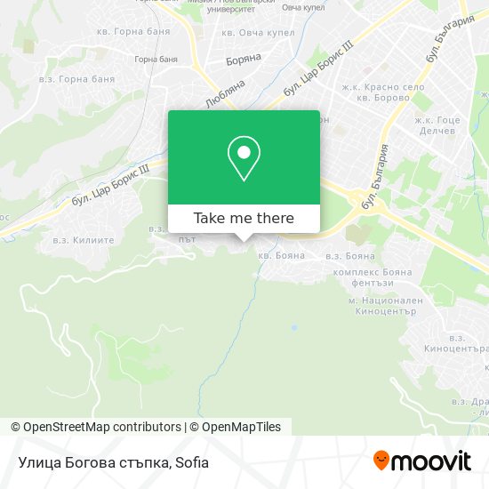 Улица Богова стъпка map