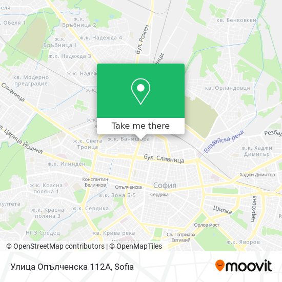 Улица Опълченска 112А map