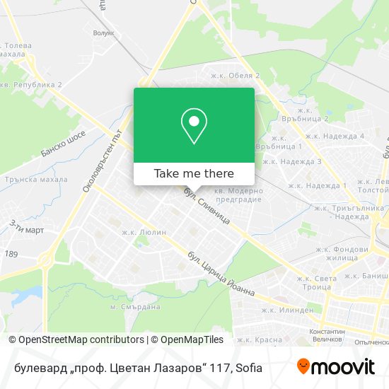 булевард „проф. Цветан Лазаров“ 117 map