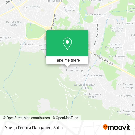 Карта Улица Георги Парцалев