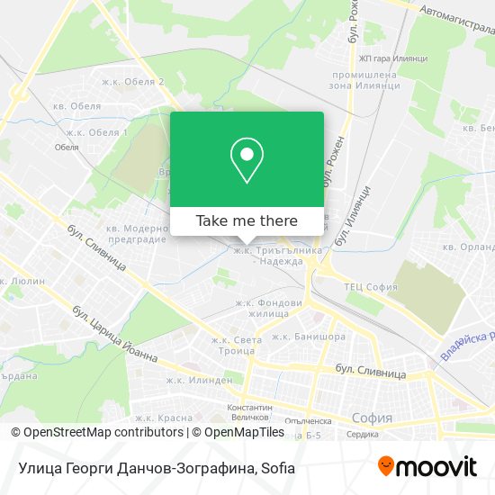 Карта Улица Георги Данчов-Зографина