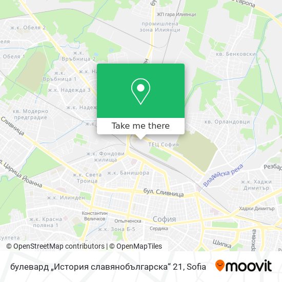 Карта булевард „История славянобългарска“ 21