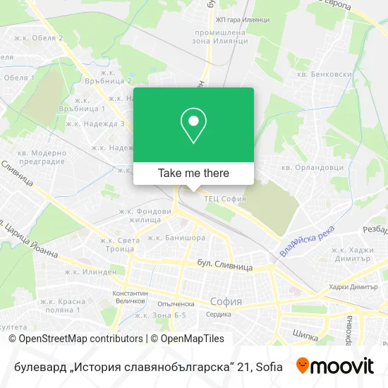 Карта булевард „История славянобългарска“ 21