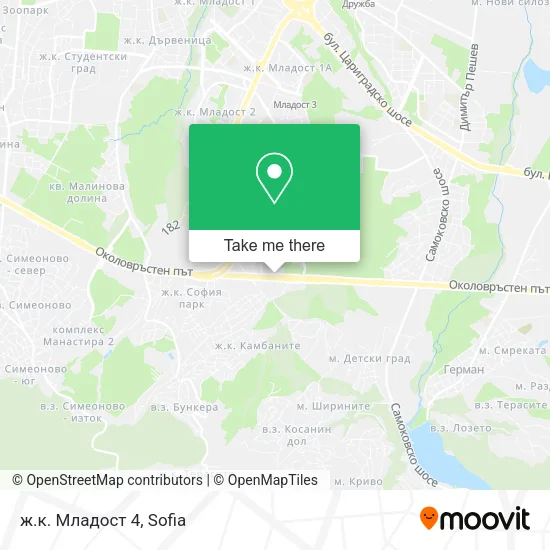 Карта ж.к. Младост 4