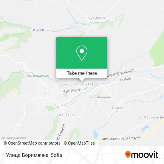Карта Улица Боримечка