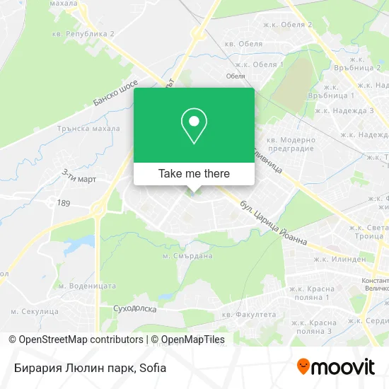 Карта Бирария Люлин парк