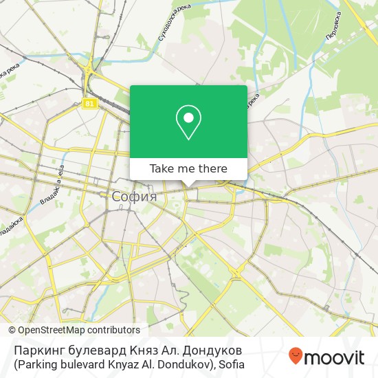Карта Паркинг булевард Княз Ал. Дондуков (Parking bulevard Knyaz Al. Dondukov)