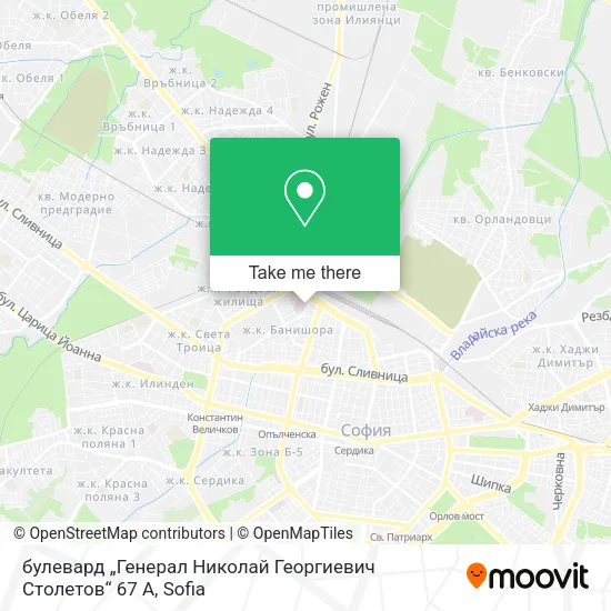 Карта булевард „Генерал Николай Георгиевич Столетов“ 67 A