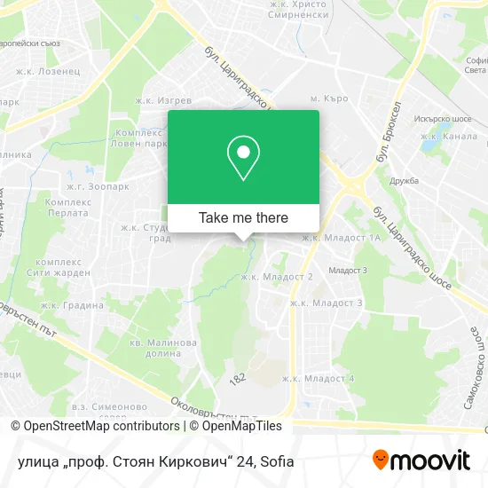 Карта улица „проф. Стоян Киркович“ 24