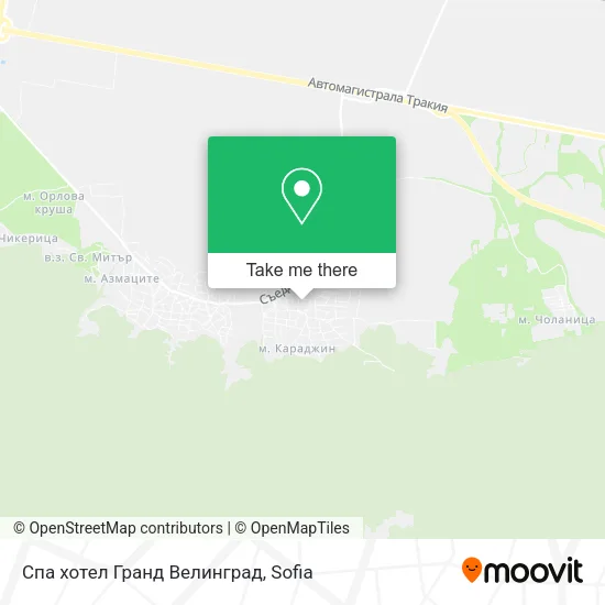 Карта Спа хотел Гранд Велинград