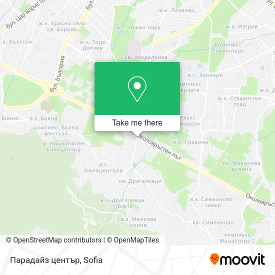 Карта Парадайз център