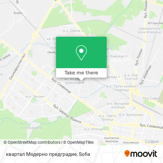 Карта квартал Модерно предградие