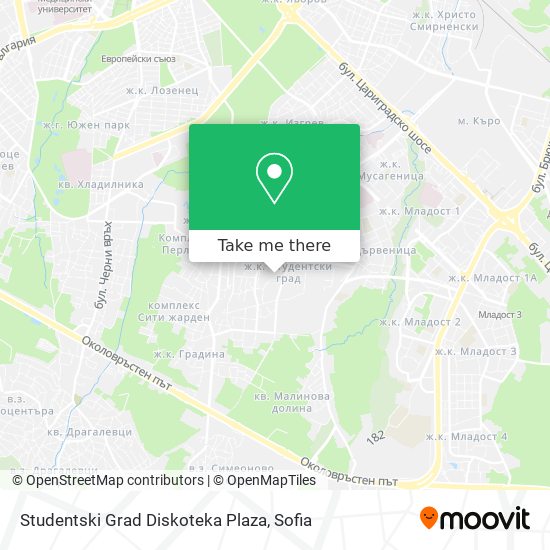 Studentski Grad Diskoteka Plaza map