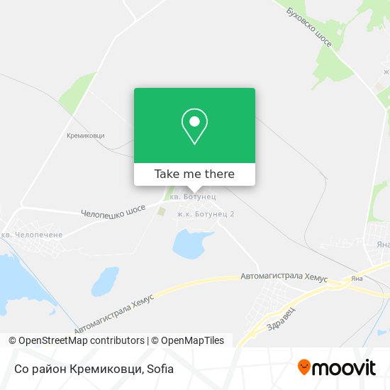 Со район Кремиковци map