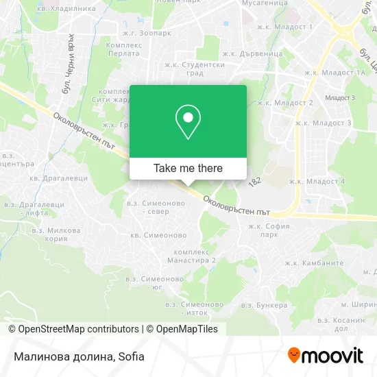 Карта Малинова долина