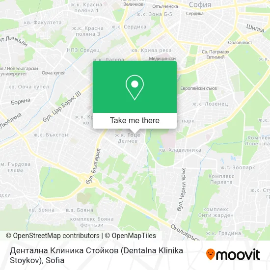 Карта Дентална Клиника Стойков (Dentalna Klinika Stoykov)