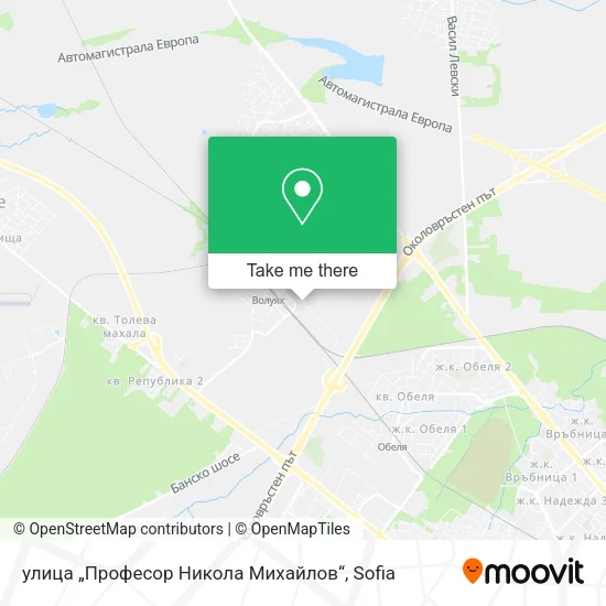 Карта улица „Професор Никола Михайлов“