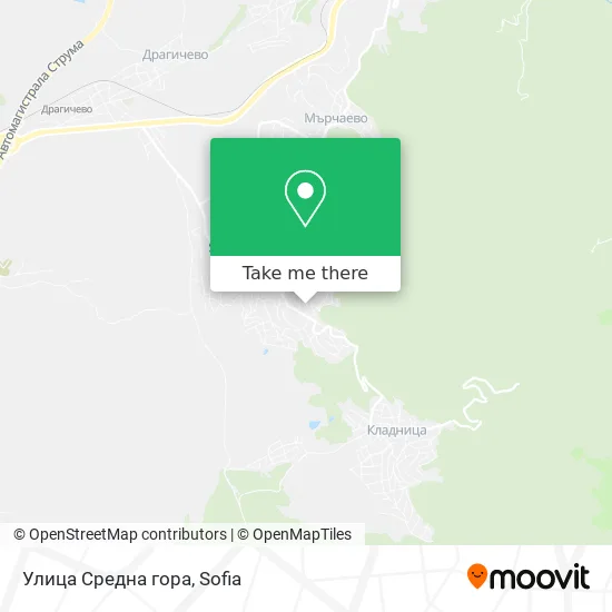 Карта Улица Средна гора