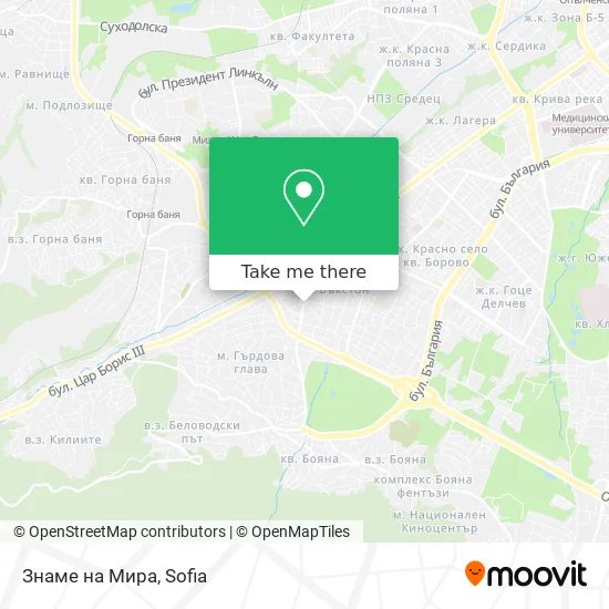 Карта Знаме на Мира