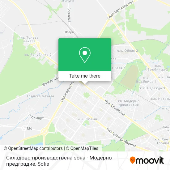 Карта Складово-производствена зона - Модерно предградие