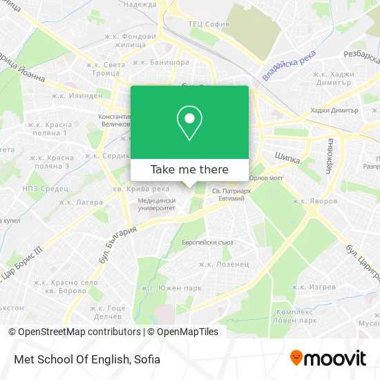 Карта Met School Of English