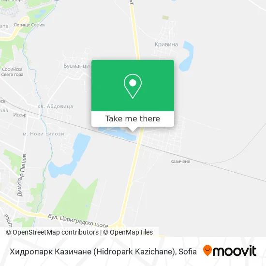 Карта Хидропарк Казичане (Hidropark Kazichane)