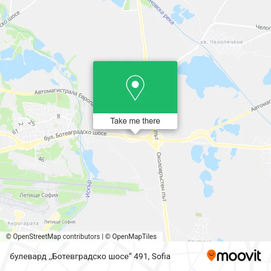 Карта булевард ,,Ботевградско шосе“ 491