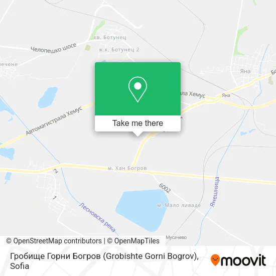 Карта Гробище Горни Богров (Grobishte Gorni Bogrov)