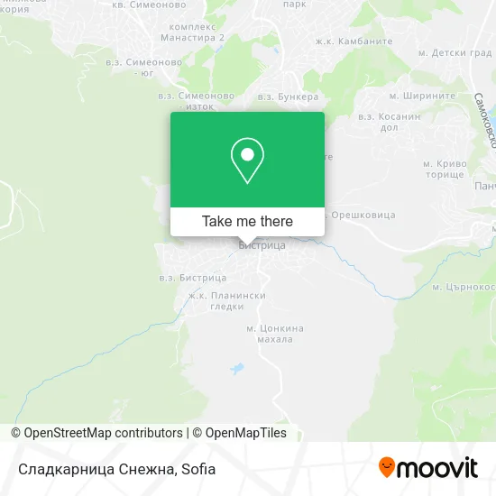 Карта Сладкарница Снежна
