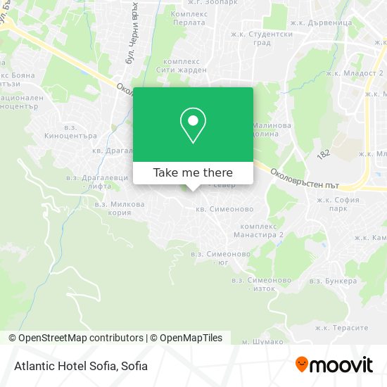 Atlantic Hotel Sofia map