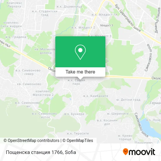 Карта Пощенска станция 1766