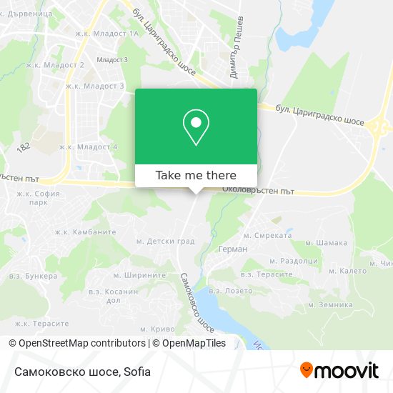 Самоковско шосе map