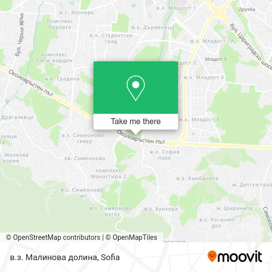 Карта в.з. Малинова долина