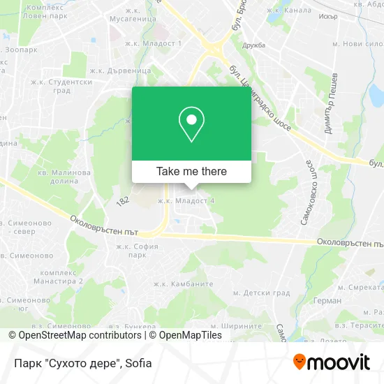 Карта Парк "Сухото дере"
