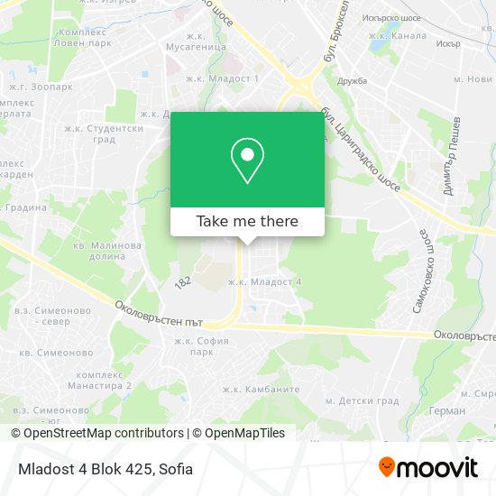 Mladost 4 Blok 425 map