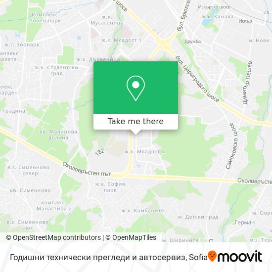 Годишни технически прегледи и автосервиз map