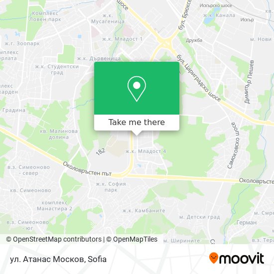 ул. Атанас Москов map