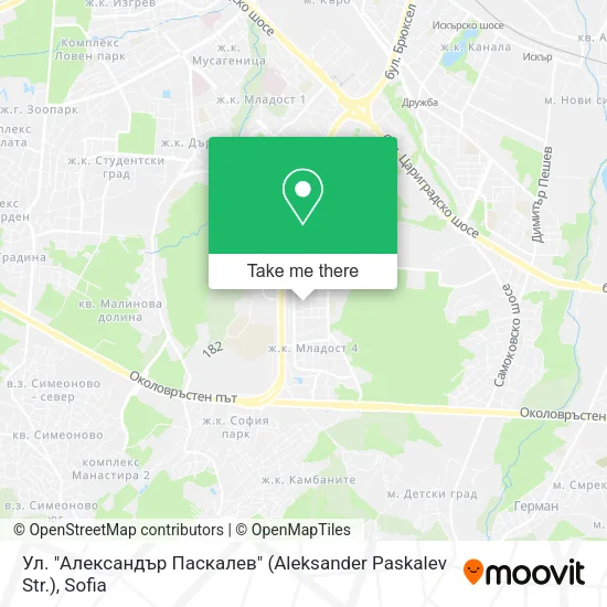 Карта Ул. "Александър Паскалев" (Aleksander Paskalev Str.)