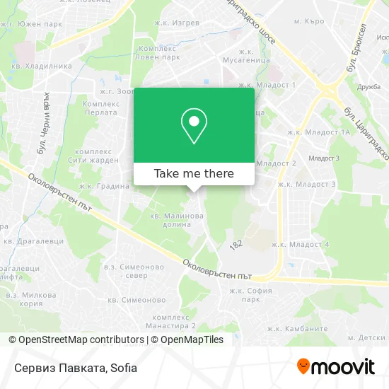 Карта Сервиз Павката