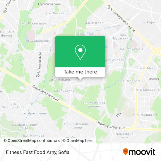 Fitness Fast Food Arny map