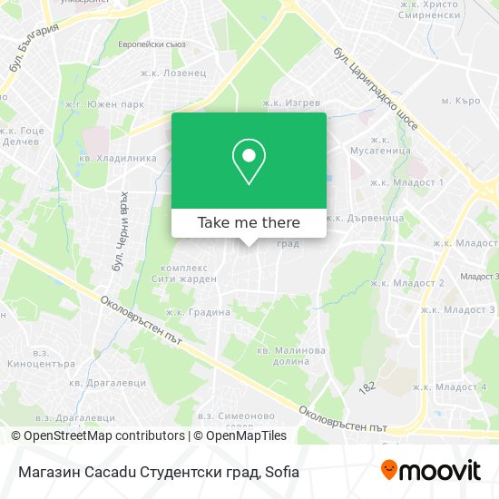 Магазин Cacadu Студентски град map