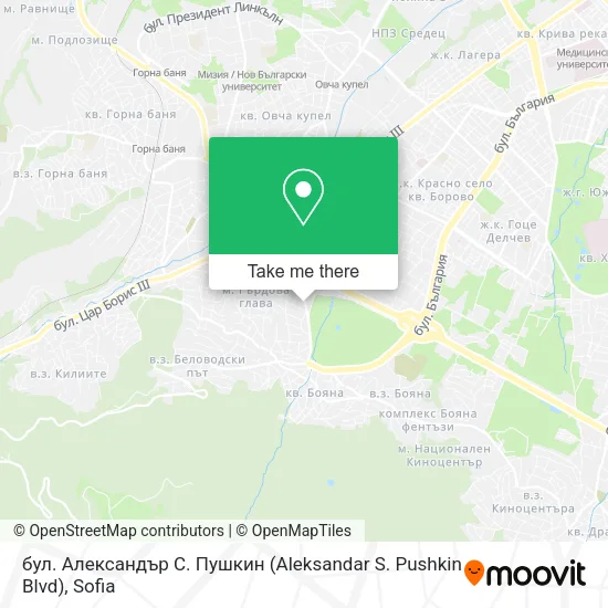 Карта бул. Александър С. Пушкин (Aleksandar S. Pushkin Blvd)