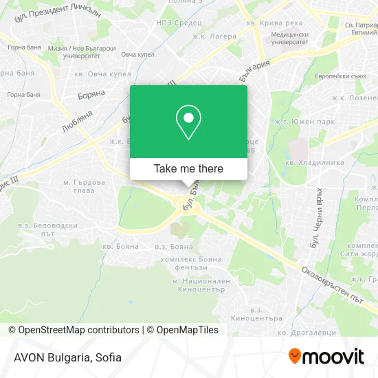 Карта AVON Bulgaria