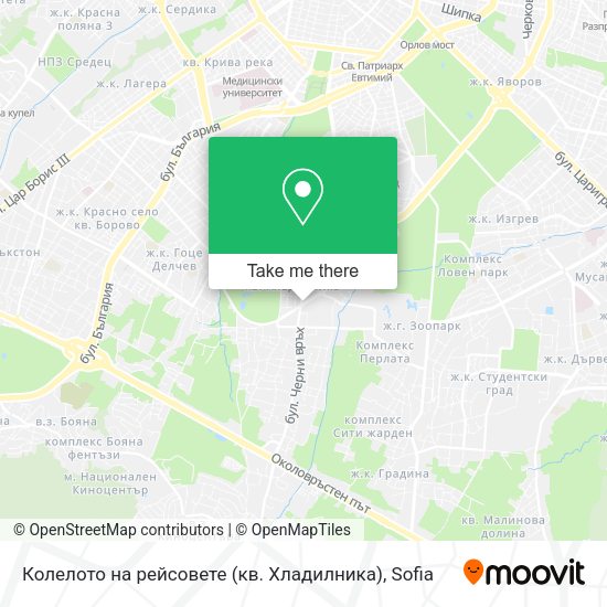 Колелото на рейсовете (кв. Хладилника) map
