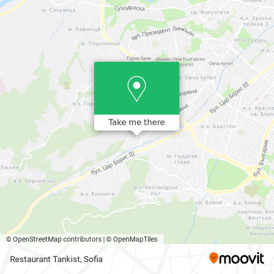 Restaurant Tankist map