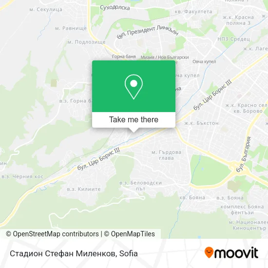 Стадион Стефан Миленков map